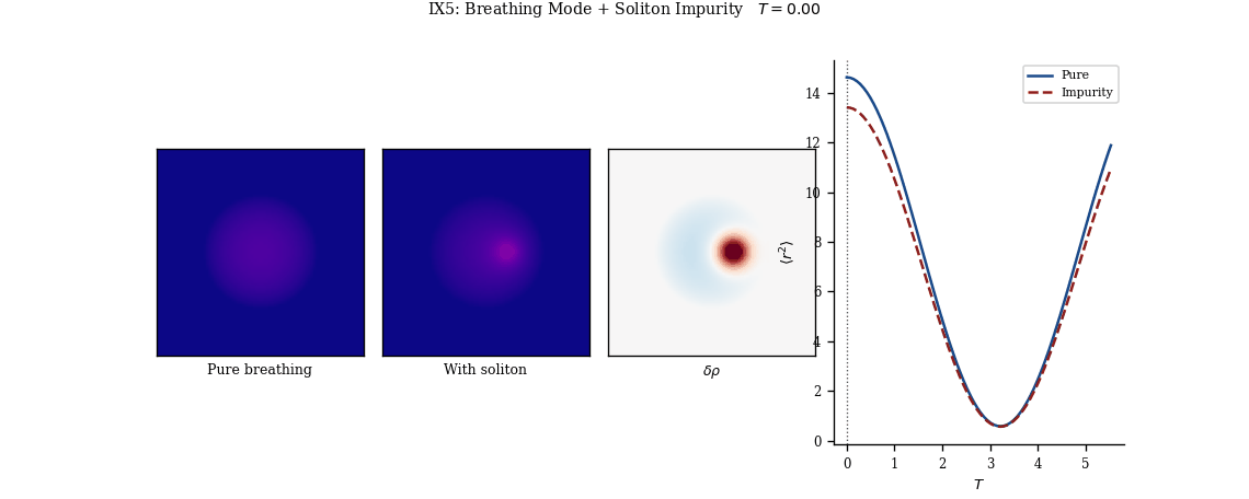 Breathing mode with soliton impurity animation